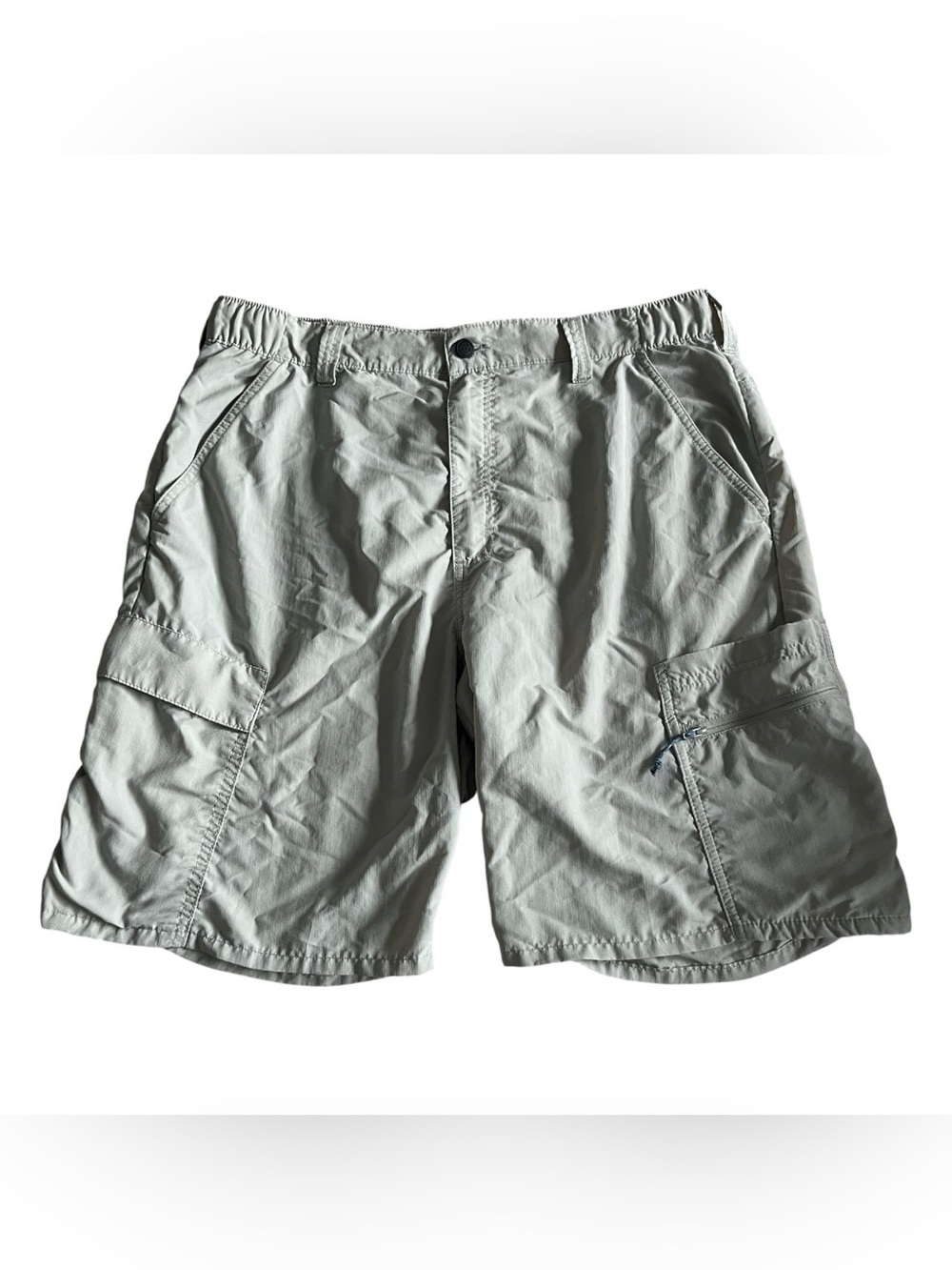 Wrangler ATG Shorts Mens 36 Grey Comfort Flex Outdoor Performance (35x9)
